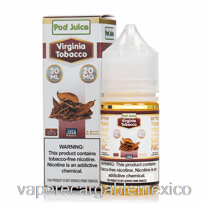 Vape Recargable Virginia Tabaco - Jugo De Vaina - 30ml 20mg